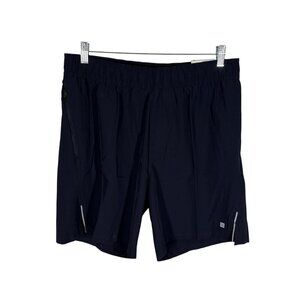 Express Men Sz XL Sport Navy Blue Drawstring Elastic Waist 7" Inseam Shorts NWT
